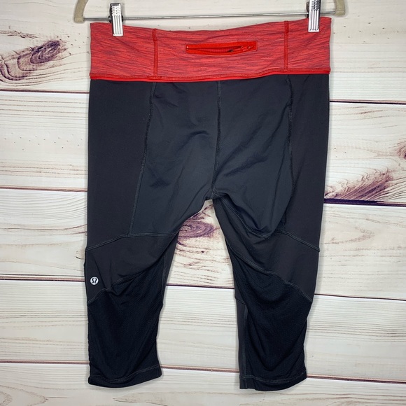 lululemon athletica Pants - Lululemon High Rise Crop Running Pant Legging 10